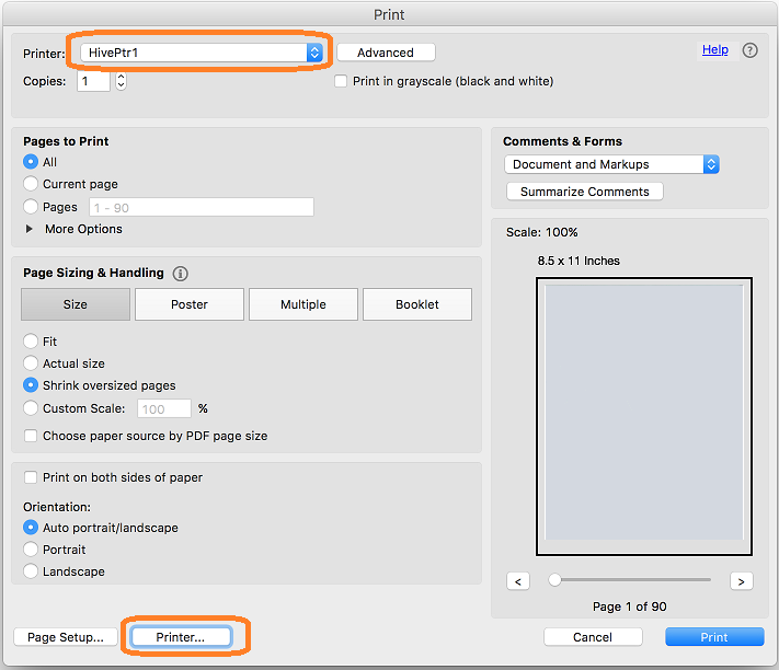 define pdf as printer in acrobat reader for mac os x